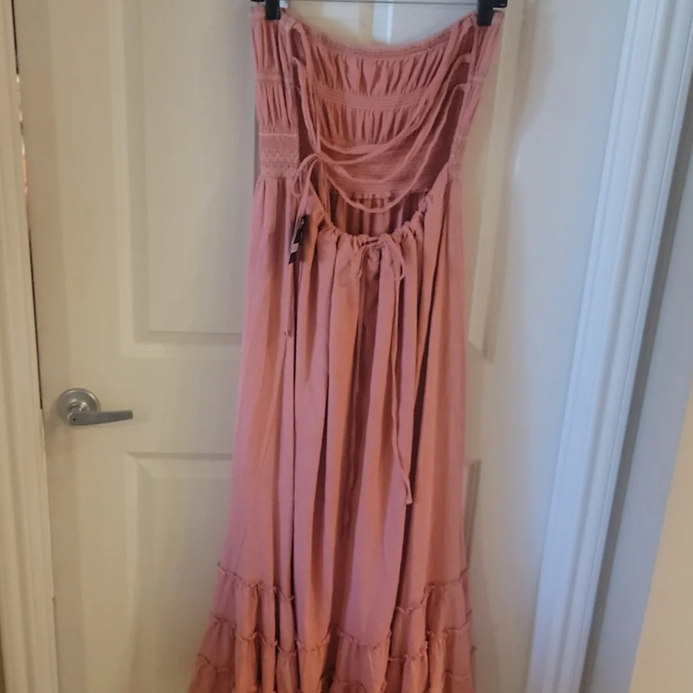 Lucky Brand Apricot Boho knit maxi dress size XL - Picture 8 of 12